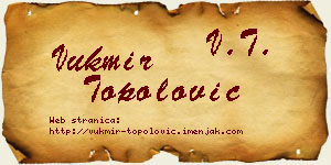 Vukmir Topolović vizit kartica